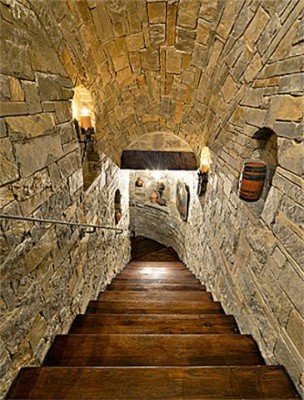 12780 Hilltop Wine Cellar Stairway