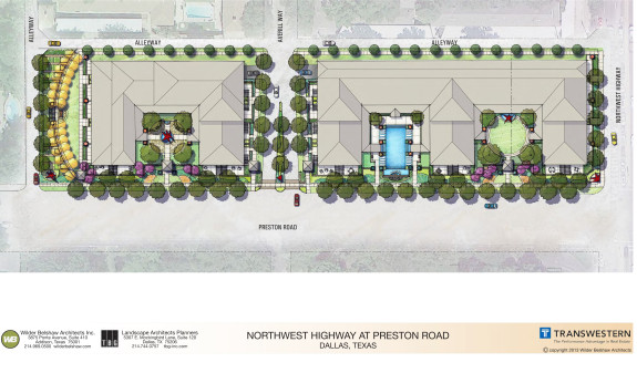 Landscape site plan Preston and Northwest Highway